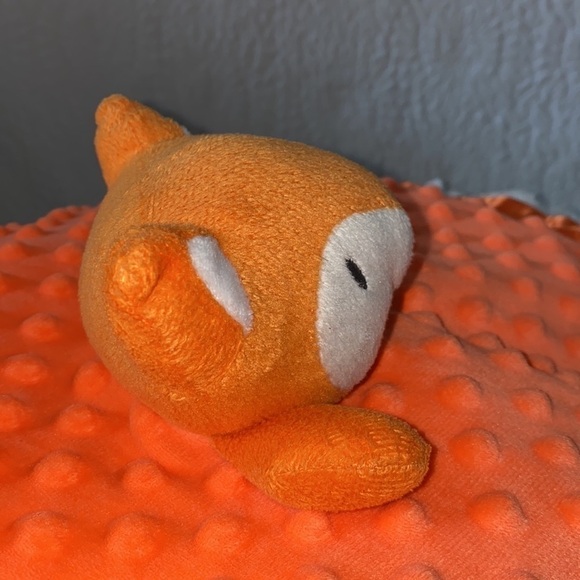 Fox Security Blanket Minky Dot Back Satin & Trim Baby Lovey Plush - Picture 5 of 10